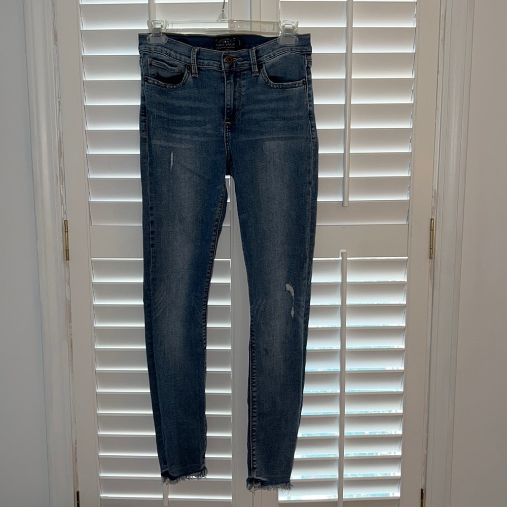 Lucky Brand Brooke Legging Raw Hem Jeans Size 4/27